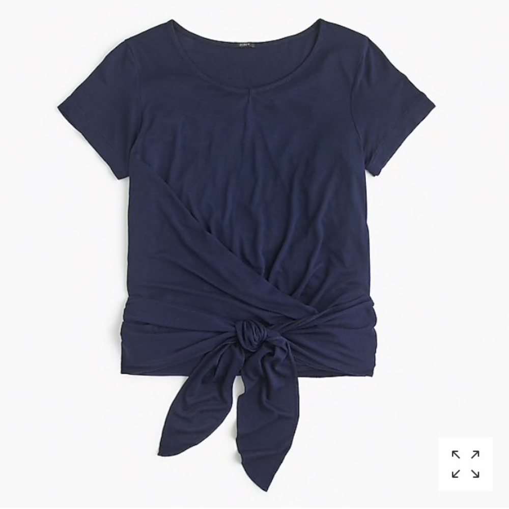 EC Jcrew Wrap Tee, navy, medium
